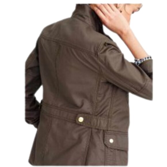 J. Crew Relaxed Boyfriend Field Jacket Brown Size Small - Picture 2 of 13